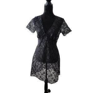 Rampage Wear Women's Black Lace Dress Lingerie Rave Gothic Size 7